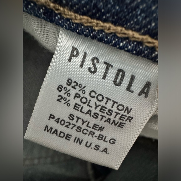 NEW Pistola Devin High Rise mom Jean Short Cutoff in Bluegrass - Picture 9 of 10